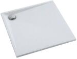 Omnires Cadita de dus patrata din compozit Omnires Stone alb mat 80x80 cm (STONE80-KBM)