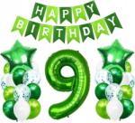  Szám Alakú Fólia Lufi 9 Zöld Szám Lufi Születésnap 100cm