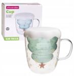 Kamille Pohár Bögre Kávéscsésze Cappuccino Tea Dupla Üveg Kamille (KM9018)
