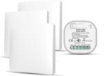 HomeVast Kit 3 intrerupatoare cinetice, HomeVast®, RF, 1 canal, alb + 1 receiver inteligent, cu protocol WiFi+RF, compatibil Tuya/Smart life, on/off (WHD03131P)