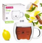 Kamille Üveg 250 ml Bögés Kitty Csésze Duplós Üveg Kamille Kamille (KM9017)
