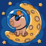 Ideyka Festés Számok Szerint Kapibara A Holdon 30X30 (4823104383994)