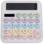 BLACKBIRD Számológép döntött kijelző, színes nagy gombok (fehér) (BH1554) (BH1554)