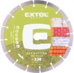 Extol vágókorong, vágótárcsa, Méter: 230mm2, 6mmx22, 2mm, szegmenses ipari gyémánt, tégla, cserép száraz vágásra (903035)