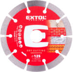 Extol vágókorong, vágótárcsa, Méter: 125mmx22, 2mm, szegmenses ipari gyémánt, tégla, cserép száraz vágásra (8803012)