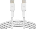 Belkin Cablu Belkin BOOST CHARGE USB-C/USB-C, 2 m, alb - rezistent (CAB004bt2MWH)