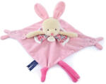 Doudou MARIONNETTE - Nyuszi szundikendő ujjbábbal - 30 cm rózsaszín