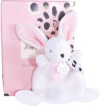 Doudou HAPPY BLUSH Nyuszi szundikendő - 17 cm white / pink