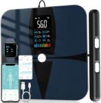 LEPULSE Személymérleg, Innovatív dizájn, csúszásmentes, LCD képernyő, Bluetooth, megvilágított digitális képernyő, Smart App kompatibilis, fitnesz alkalmazás, edzett üveg, testdiagnosztika (RECantare00336)
