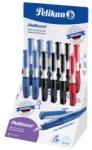 Pelikan toll, M hegy, ergonomikus markolat, jobbkezeseknek, 1 db nagy kék patron mellékelve, vegyes színben piros/fekete/kék, kijelző 12 db (606844)