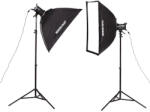 Godox LE300Bi LED Lámpa szett- Mikrosat 4Clicks 60x90cm softboxal
