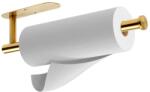 Vilde papírtörlőtartó, rozsdamentes acélból, könnyen felszerelhető, kényelmes használat, 33, 5 x 7, 7 x 4, 5 cm, arany (229138)