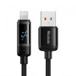 Mcdodo Cablu Date/Incarcare McDodo CA-5000 Bat Display, USB-A - Lightning, 18W, 1.2m (Negru)