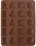 ORION Szilikon muffin sütőforma, barna - kevert tésztához/pogácsákhoz (20 db-hoz) - Orion (OR-151724)