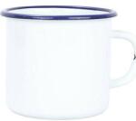 BELIS Fehérített zománcozott bögre 7 cm/ 0, 25 l fehér/ kék szegéllyel, gyártva a BELIS/SFINX számára - Belis (BL-00000-0000351A)