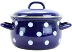 BELIS BELIS Cseréptál s fémfedél PIKK, kék pettyes 24 cm/6, 1 l - Belis (BL-51224-160DAE05)
