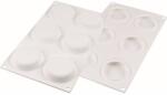 Silikomart Szilikon forma Chablon, kerek, 6×50 ml - Silikomart (36.243.87.0065)