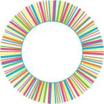 Alvarak Színes tortapapír alátét sugarak 31 cm - Alvarak (CB6)