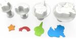 Dekofee 4 ks vykrajovátka s pístem: jednorožec, cupcake, kometa a hvězda - Dekofee (DF0559)