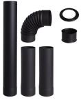 Hunor füstcső szett 120mm, 6 részes, fekete (HUNOR-FCS-SZETT-001)