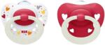 Nuk Suzete de silicon NUK - Signature Night, pentru fata, 0-6 m, 2 bucati + cutie (10175326)