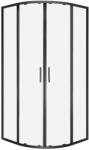 Kerra Solid RS 90 fekete íves duplaajtós zuhanykabin tálca nélkül (SOLID-RS-90-BL-SOLO) - homelux