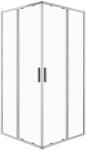 Kerra Solid SQ 100 króm szögletes zuhanykabin tálca nélkül (SOLID-SQ-100-SOLO) - homelux