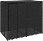 vidaXL Kuka Doboz 2 db Fekete 65 x 80 x 115 cm Polietilén