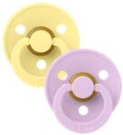 BIBS Suzete Bibs - Colour, 2 buc, 6-18 luni, galben/mov (120399)