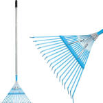 AQUACRAFT Lombseprű, gereblye, Aquacraft 380362, kék/ezüst, 18 fogú, acél fej, alumínium nyél, 47 cm munkaszélesség, 120 cm nyél (TC211932)