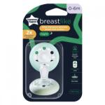 Tommee Tippee Tommee Tippee: Breast Like Anyamell formájú éjszakai fluoreszkáló cumi 2db-os szett (0-6 hó) (TTP43348420) - jatekshop