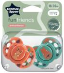 Tommee Tippee Tommee Tippee: FunFriends 2 db-os ortodontikus cumi szett több változatban (18-36 hó) (TTP43340394)