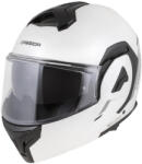 Cassida Felhajtható sisak Cassida MultiFlip Solid P/J, Pinlock 70 fólia, napellenző, szellőzőrendszer zárható szellőzőnyílásokkal fehér gyöngy/fekete XS (53-54)