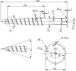 Drevotta DRT M 76X800x2, 5xM12 Talajcsavar
