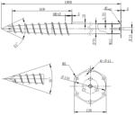 Drevotta DRT M 76X1000xM12 Talajcsavar