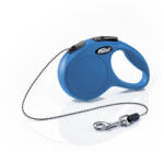 flexi Classic lesă retractabilă tip șnur (XS, Până la 8 kg, Lungime: 3 m, Albastru)