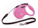 flexi Classic lesă retractabilă tip șnur (S, Până la 12 kg, 8 m, Roz)