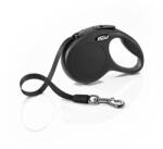 flexi Classic lesă retractabilă tip bandă (XS, Până la 12 kg, 3 m, Negru)