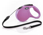flexi Classic lesă retractabilă tip șnur (M, Până la 20 kg, Lungime: 5 m, Roz)