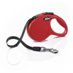 flexi Classic lesă retractabilă tip bandă (XS, Până la 12 kg, 3 m, Roşu)