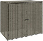 vidaXL Kuka Doboz 2 db Szürke 65 x 80 x 115 cm Polietilén