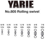 Yarie 805 Rolling Swivel Black 30lb 16 Forgó 15db (Y8053016)