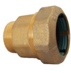  Réz egyenes csatlakozó 32mm x 1" KM, BM KPE csőhöz (TO-RE32X1)