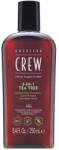 American Crew 3-In-1 teafaolajos sampon-balzsam-tusfürdő, 250 ml