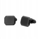 Manoki Mandzsettagombok Manoki 316L acél, fekete (MA048B)