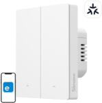 SONOFF Întrerupător de perete inteligent SONOFF M5-2C-80W Matter (2 canale, pentru ramă)