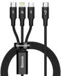Baseus Rapid Series cablu 3 în 1 USB-C pentru M+L+T 20W 1, 5 m negru