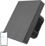 SONOFF Comutator inteligent de perete WiFi SONOFF M5-3C-80 (3 canale, pentru ramă, grafit)