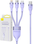 Baseus Cablu USB 3 în 1 Baseus Flash Series 2, USB-C + micro USB + Lightning, 100 W, 1, 5 m (mov)