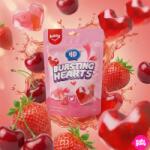 Amos Sweets 4D Bursting Hearts 65 g - Gyümölcsös, zselés cukorka